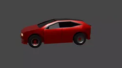 Low Poly Cartoon SUV 3D Model Game ready Vehicle FBX OBJ Low-poly 3D model