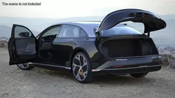 Lucid Air Electric Luxury Sedan Black Rigged for Maya 3D model