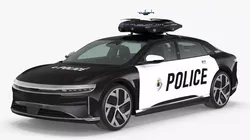 Lucid Air Police Car with Drone 3D model