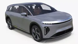 Lucid Gravity 2024 Electric SUV Gray Simplified 3D model