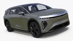 Lucid Gravity 2024 Electric SUV Olive Color 3D model