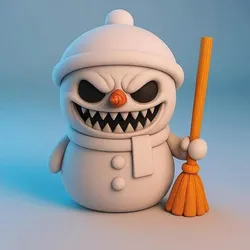 Menacing Snowman Character