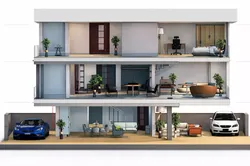 Modern Luxury House Cutaway Interior 3D model