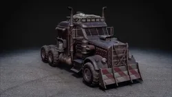 Post Apocalyptic 3D Cars Pack Low-poly 3D model