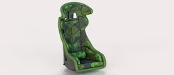 Racing Sport Seat V01  Green Camo Low-poly 3D model