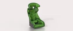 Racing Sport Seat V01 Green Low-poly 3D model