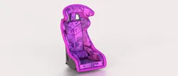 Racing Sport Seat V01 Pink Camo Low-poly 3D model