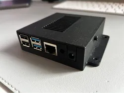 Raspberry Pi 4 Case - Wall Or Monitor Mounted Without HDMI Option (M3 screws)