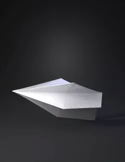Single paper airplane only NOT a human NOT a character NOT an animal