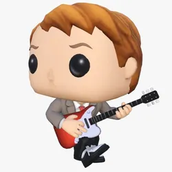 Stylized Rocker Boy with Guitar - Chibi Figure (3D Print Ready)