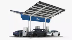 Tesla KIA Xiaomi and Lucid Cars at Electric Charging Station 3D model