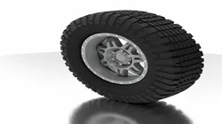 Third Off Road Tire and Rim 3D Model  3D model