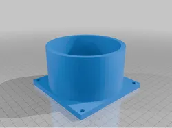 120mm square fan to 100mm circular tubing coupling adapter for Sim racing wind simulator.