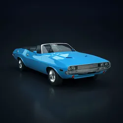 Challenger Convertible 1970 3D model