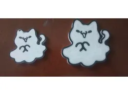 Ghost Cat Keychain / Llavero Gato Fantasma