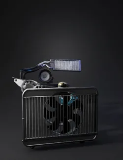 liquid cooling loop assembly for computer with radiator pump reservo
