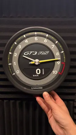 Porsche GT3RS 992 Tachometer Wall Clock  3D Printable STL Files 3D print model