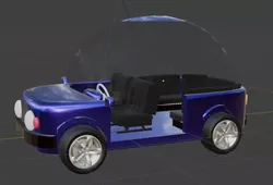 Stylized Blue Bubble Vehicle - Game Ready Low-poly 3D model