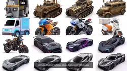 Ultimate Stylized Vehicles Mega Collection 3D Model Pack