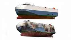 Vehicles Carrier RoRo and burnt ship 3D Model Pack