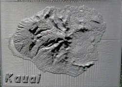 3D printer bestanden | 3MF |  Reliëfkaarten van Kauai