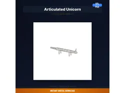 Articulated Unicorn STL File for 3D Printing, Print in Place Fantasy Horse Digital Download