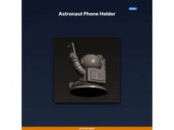 Astronaut Phone Holder STL File for 3D Printing, Home Decor Digital Download