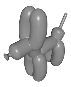 Balloon Dogs in Artistic Poses – 3D Decorative Collection