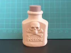Botella de Veneno Clásica y Calavera | Poción de Boticario - Modelo de impresión 3D gratuito