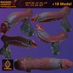 Fantasy Baal Demon Penis Rigged