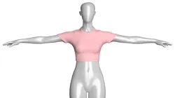 Girls Basic Crop Top - T Pose