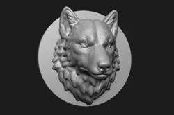 Guardian Wolf Bust 3D Print model 3D Print Model in Sculpture 636826