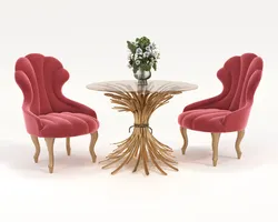 Luxury Art Deco Dining Table and Chair Set