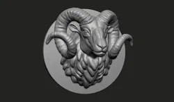 Majestic Horned Ram 3D print model 3D Print Model in Sculpture 636584
