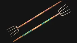 Medieval Wooden Pitchfork Polearms Weapon Farm Tool