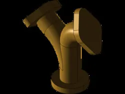 Multi-Outlet Pipe Junction with Mounting Support | 3D CAD Design