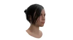 Realistic Woman Head High Detail Female Character