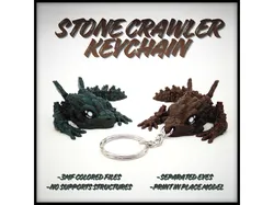 Stone Crawler Keychain - Multicolor - Separated Eyes