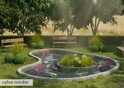 Style Zen Garden with Billboarding Fish