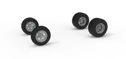 Wheel Set of Dirt Silver Crown Champ car Version 2 Scale 1 to 25 3D Print Model in Vehicle 637059