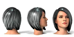 Woman Rigged Head Realistic Female Character Head