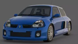 2003 Renault Clio V6 Renault Sport 3D Model  Mid-Engine Madness Low-poly 3D model