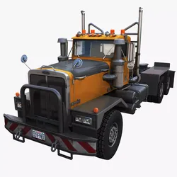 80s offroad heavy truck  Low-poly 3D model
