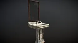 Bathroom Sink | Low-Poly | Game-Ready