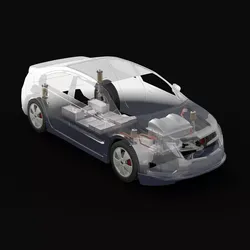 Electric Car X-Ray 3D model