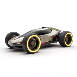 Futuristic Sci-Fi Concept Car Low-poly 3D model