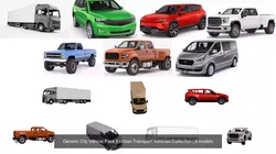 Generic City Vehicle Pack 9 Urban Transport Vehicles Collection