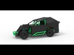 Mod Lite Race car while turning Scale 1 to 25 3D print model