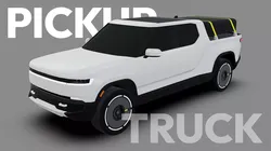 Pickup Truck Low-poly 3D model