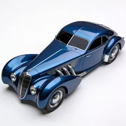 Realistic 30s Aerodynamic Luxury Coupe 3d model Low-poly 3D model